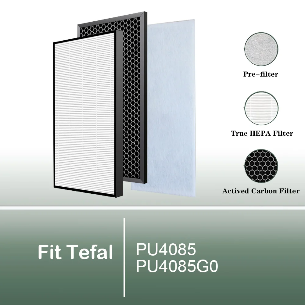 

For TEFAL PU4085 PU4085G0 Intense Pure Air Connect Air Purifier filter XD6074 & XD6060 Replacement HEPA & Carbon Filter