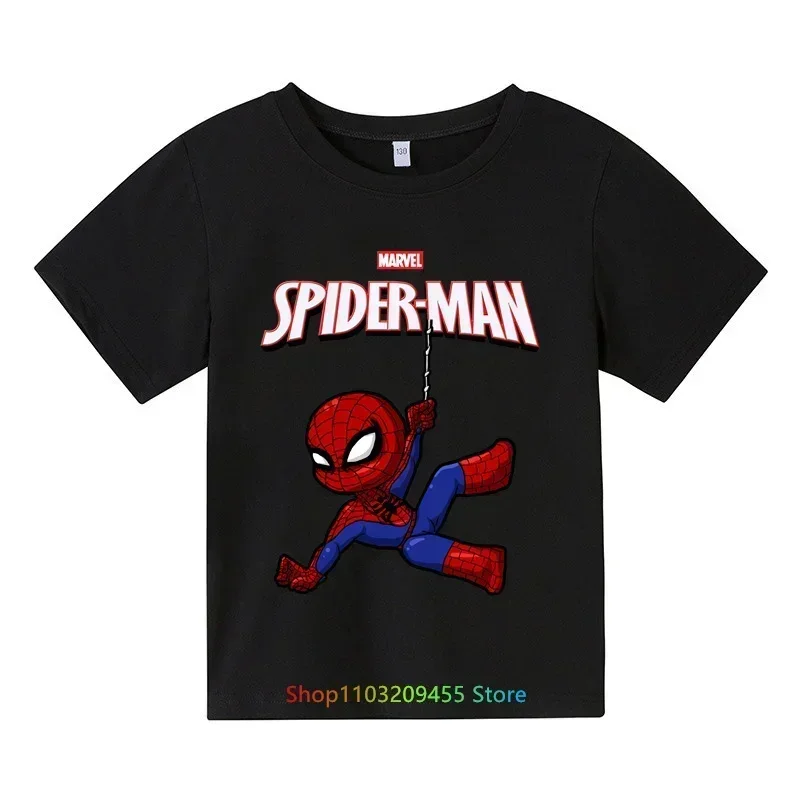 

Marvel - Spider-Man Short Sleeve Boys Girls T-shirt Summer Print Cotton Kids Top Short Sleeve Kids Sports Short sleeve