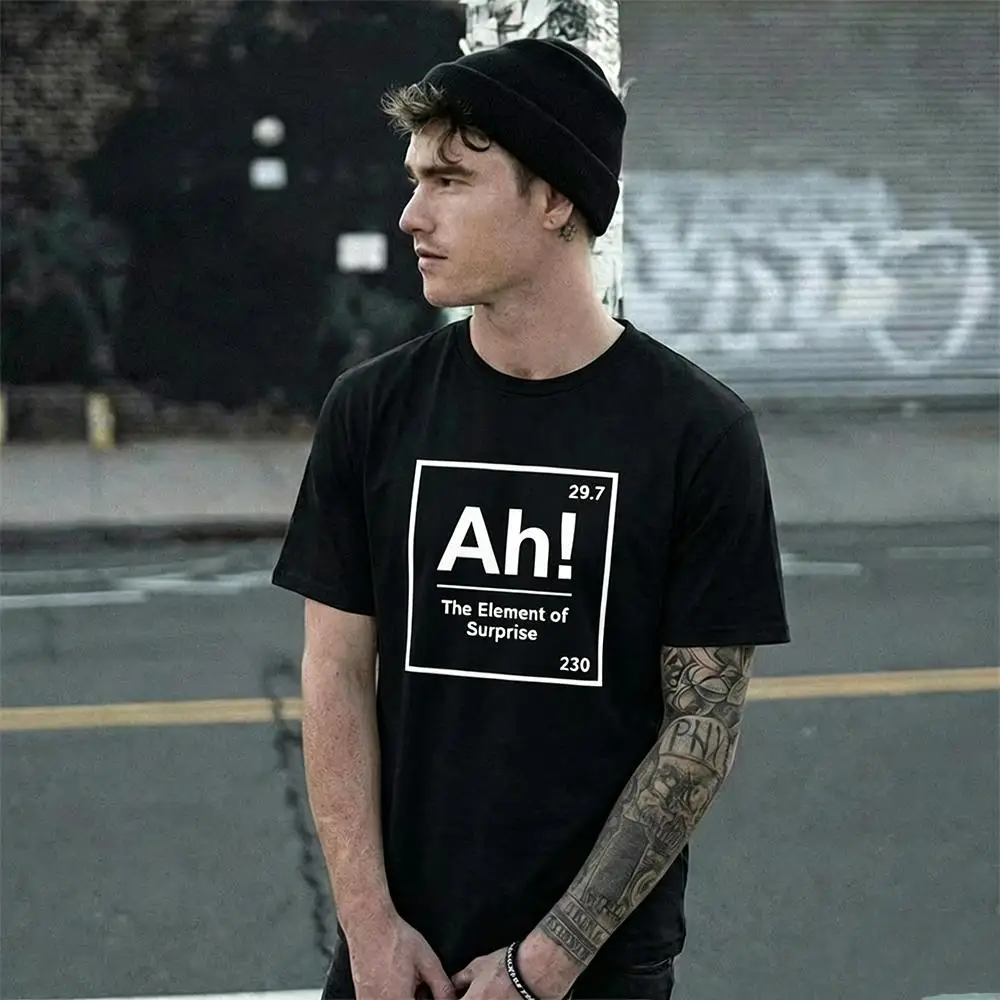 Project Hail Mary Printed T-Shirt Summer AH! Element Of Surprise Graphic Tee Men's Women's Harajuku O-neck Short-sleeved Top