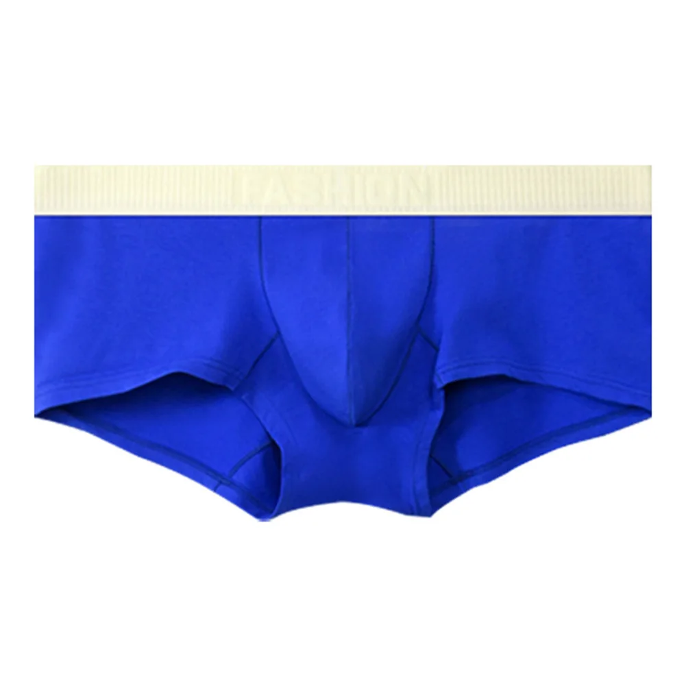 For Daily Wear Breathable Trunks Everyday Use Men Sexy Trunk Boxers 95 Cotton 5 Spandex Color Matching Pattern