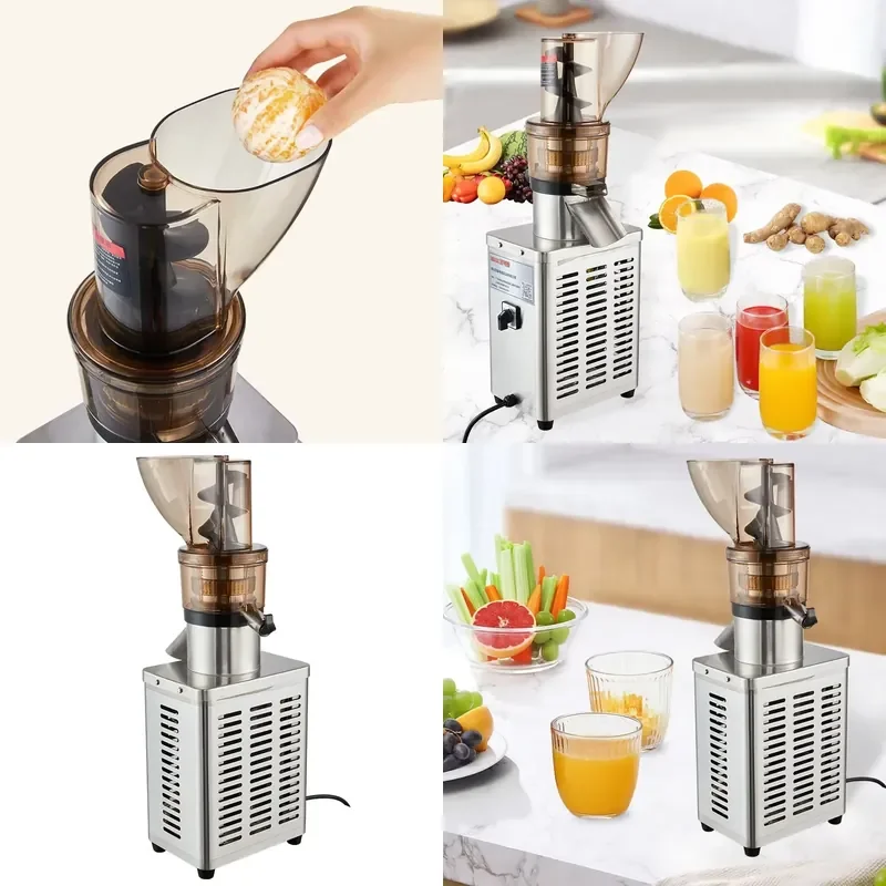 for Commercial Use 1200W High Power Slow Juicer Machine with Large Inlet for Whole Fruit Apple Pear Orange Cold Press
