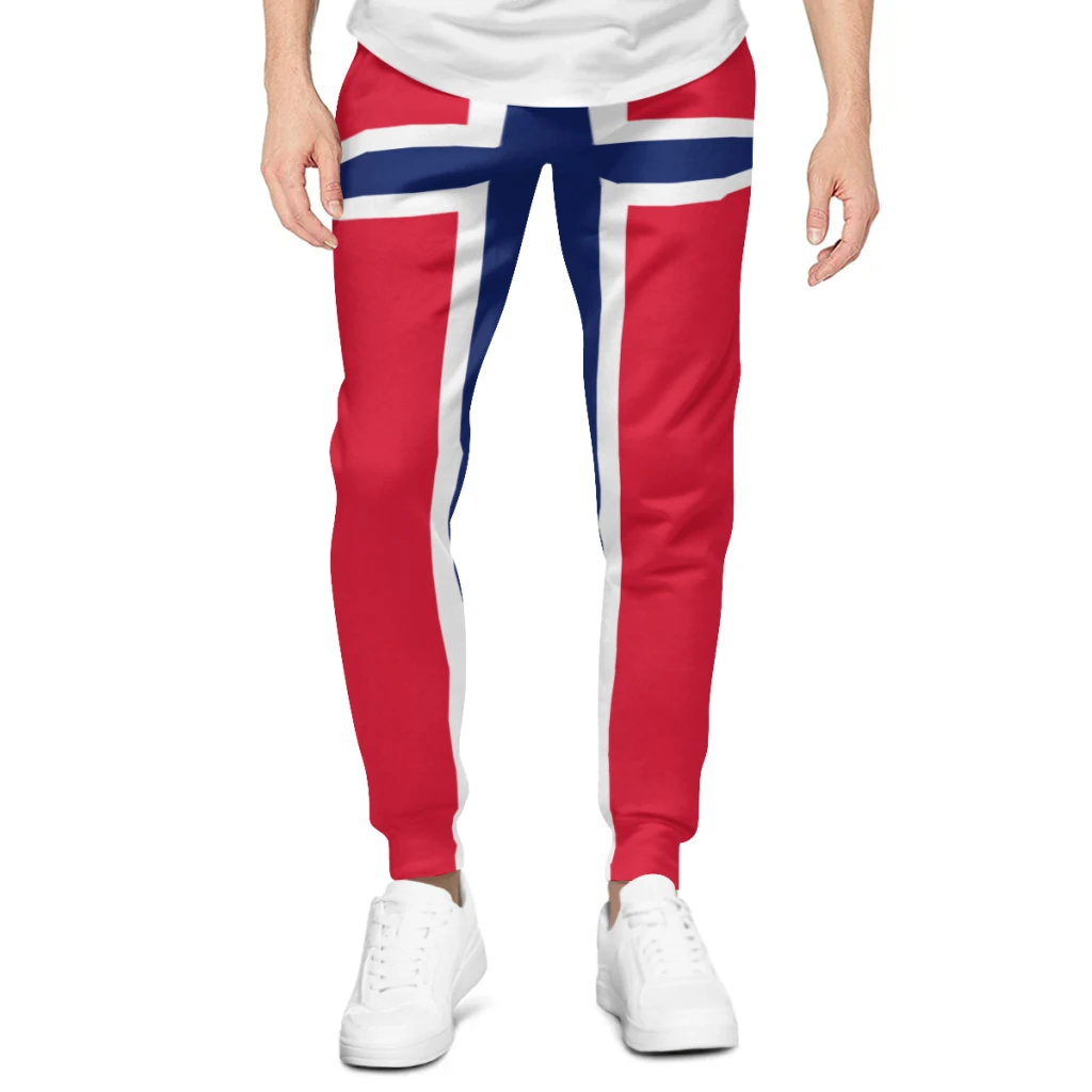 2025 Norway Flag Mens Sweatpants with Pockets Joggers for Men Sports Casual Sweat Pants With Drawstring