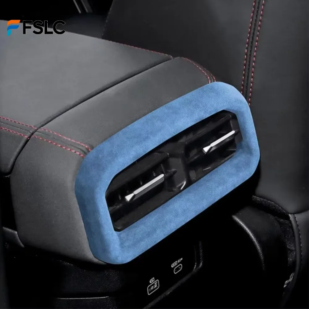 

⭐ Оригинальный ⭐ Для Jetour Traveler T2 Shanhai T2 2023-2025: Накладка на рамку заднего воздуховода кондиционера из суперзамши, аксессуары для интерьера