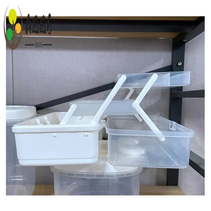 

AEE6-Craft Storage Box Organizer 3-Tier Fishing Tackle Box Organizer Nail Art Organizer With Handle Tool Box