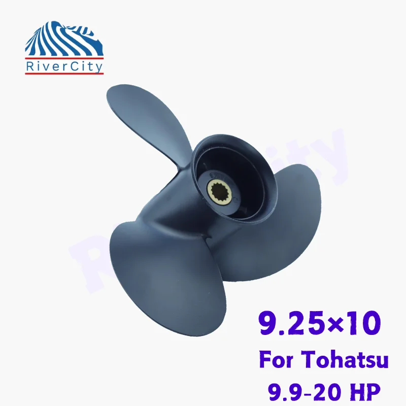 

9.25×10 Outboard Propeller For Tohatsu 9.9HP 15HP 18HP 20HP Boat Motor Aluminum Alloy Screw Ship Marine Engine 3 Blade 14 Spline