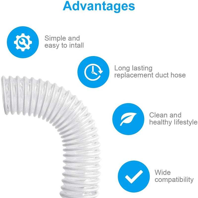 A19F-Duct Hose,1-1/2 Inch Replacement Floor Lower Nozzle Hose For Shark Rotator Vacuum Cleaner NV341(2 Pack)
