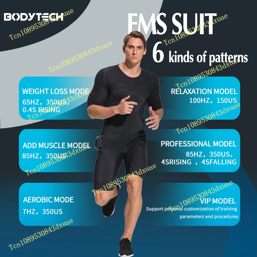 EMS HOME TRAINING SUIT Super Lightweight Waterless Dry Wear Weight Loss Electrical Stimulation Ems Training Suit