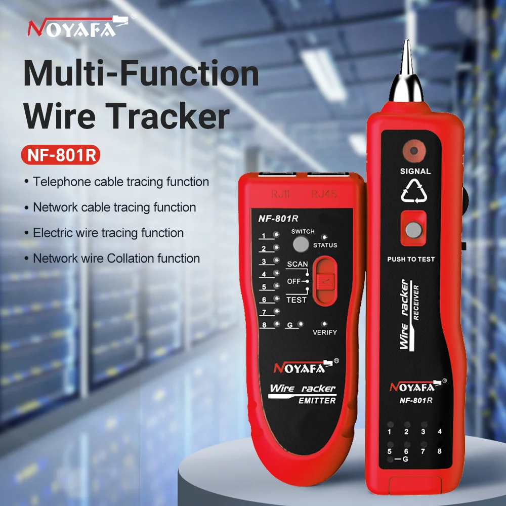 Noyafa Multifunction Cable Tracker Ethernet Wire Tracker Network Cable Tester RJ11 RJ45 Line Finder Network Tools