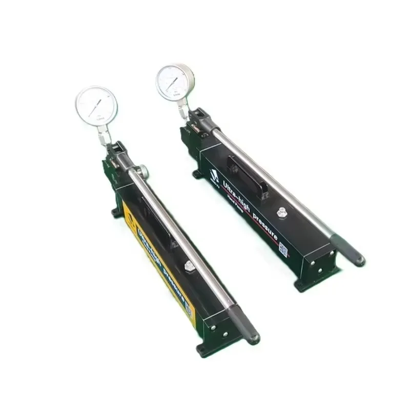 HPM Series HPM1000/HPM1500/HPM2000/HPM2800 Ultra-High Pressure Manual Piston Hydraulic Pump Hand Operated 70-400Mpa Pressure
