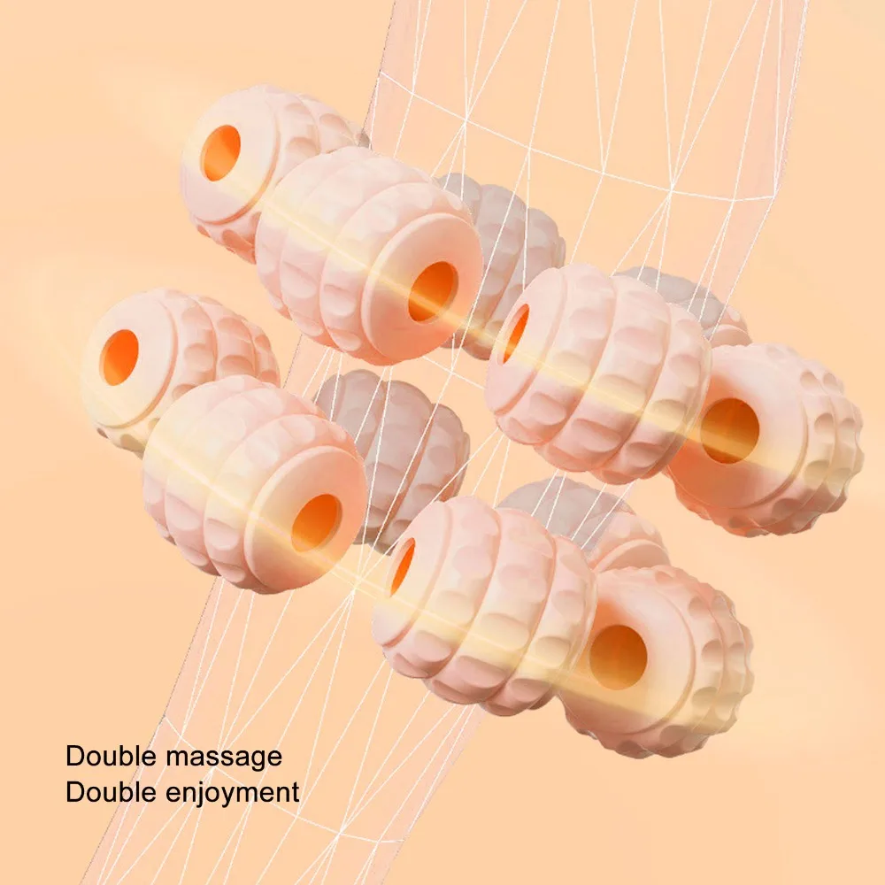 Portable 15 Wheels Muscle Roller Multipurpose Use Circular Leg Clamps Handheld Massage Roller Home Use