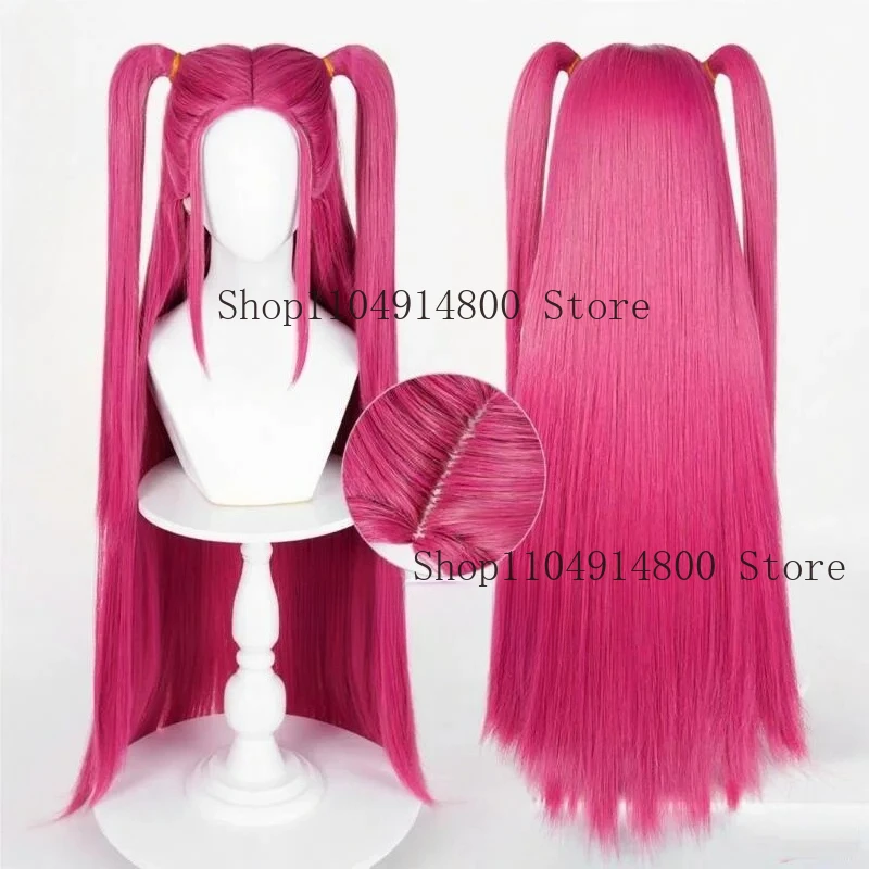 Halloween Women Pink Purple Black Synthetic Fiber Wig Heat resistant Prop