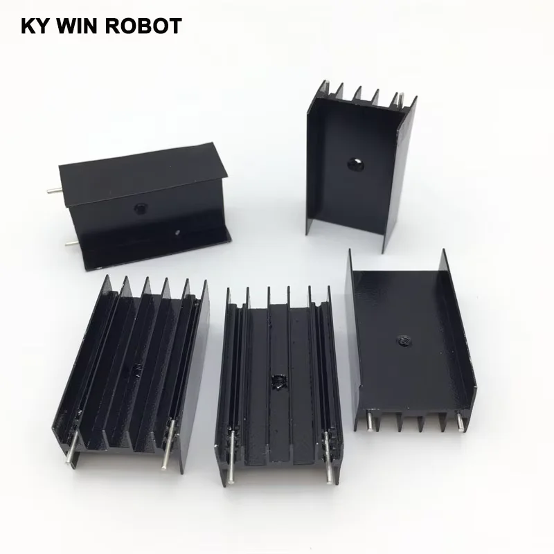 5 pcs Aluminium TO-220 Heatsink TO 220 Heat Sink Transistor Radiator TO220 Cooler Cooling 23*16*40MM With 2 Pins