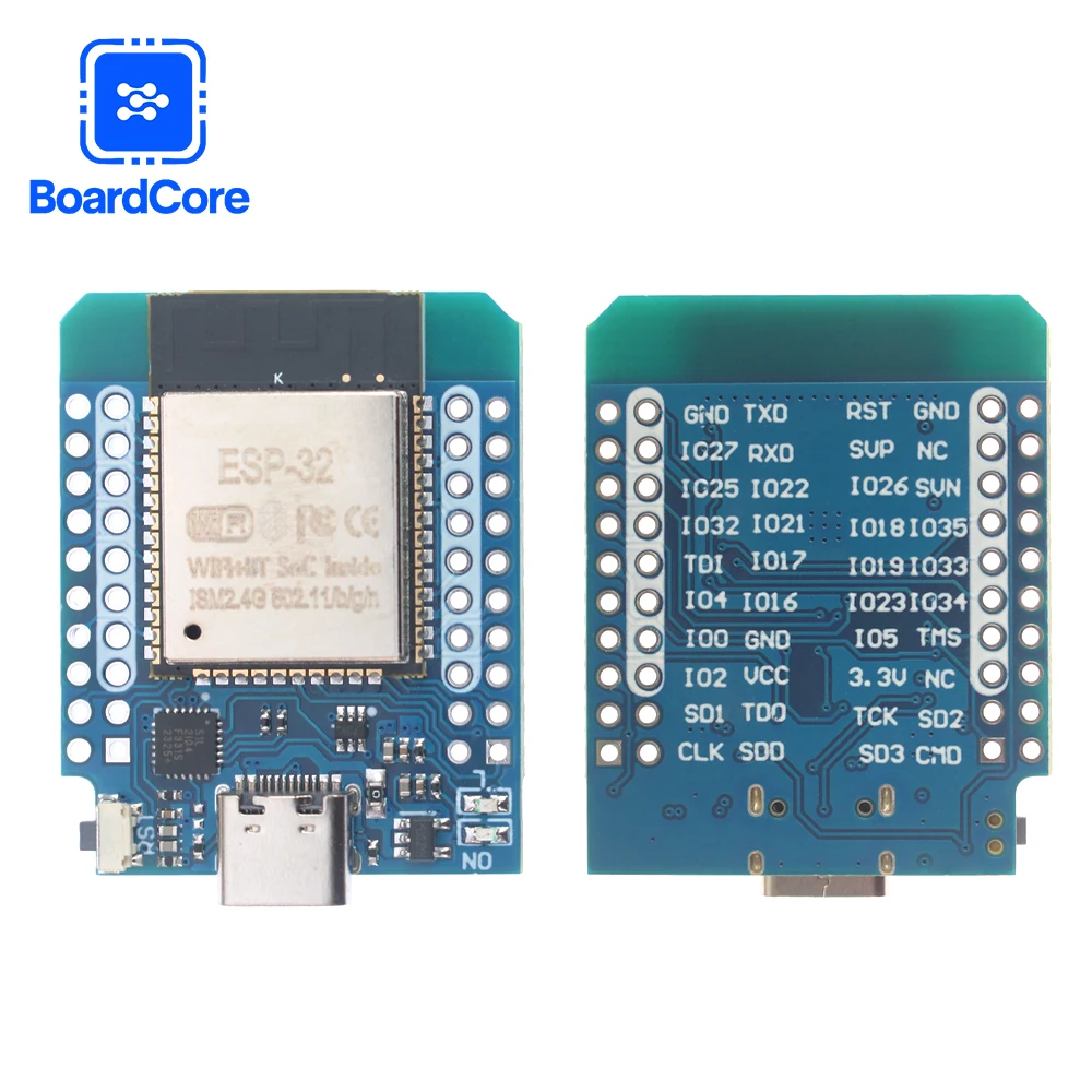 لاسلكي واي فاي BT-متوافق D1 وحدة صغيرة ثنائية النواة ESP32 IoT مجلس التنمية المصغّر USB Type-C CP2104 لبرمجة اردوينو