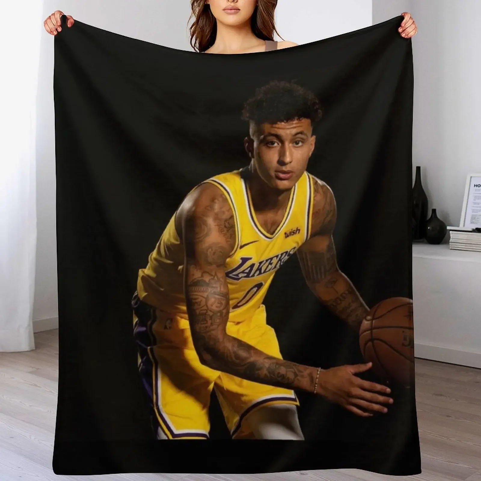 kyle kuzma Throw Blanket Camping Decorative Throw Blankets