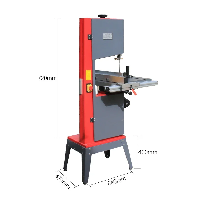 Woodworking Band Saw 14 Inch Vertical Band Sawing Machine Portable Multifunctional High Precision for Different Thicknesses