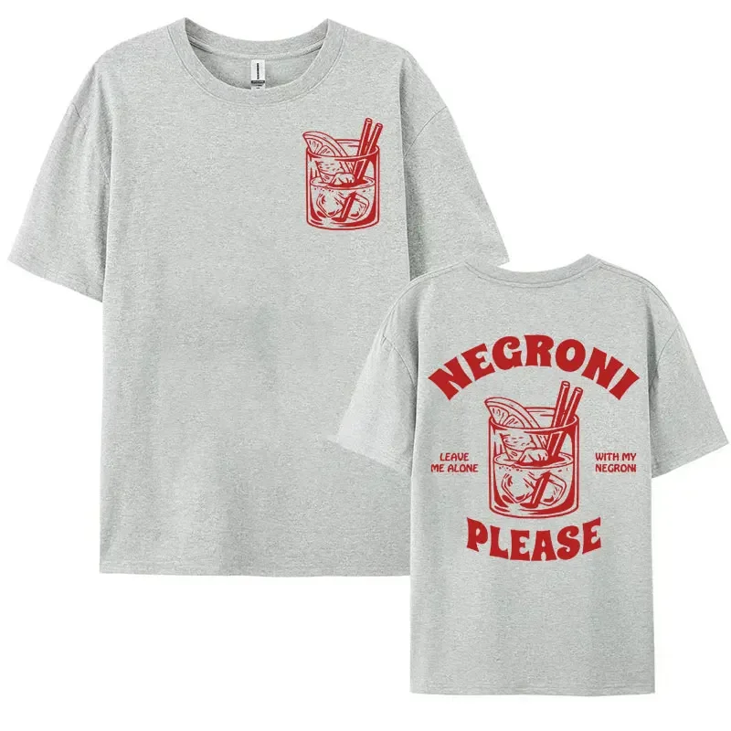 ネグローニ プリーズ ヴィンテージ ストリートウェア レディース メンズ Tシャツ 面白いカクテルドリンク かわいいグラフィック トップス Tシャツ ユニセックス ファッション カジュアル Tシャツ