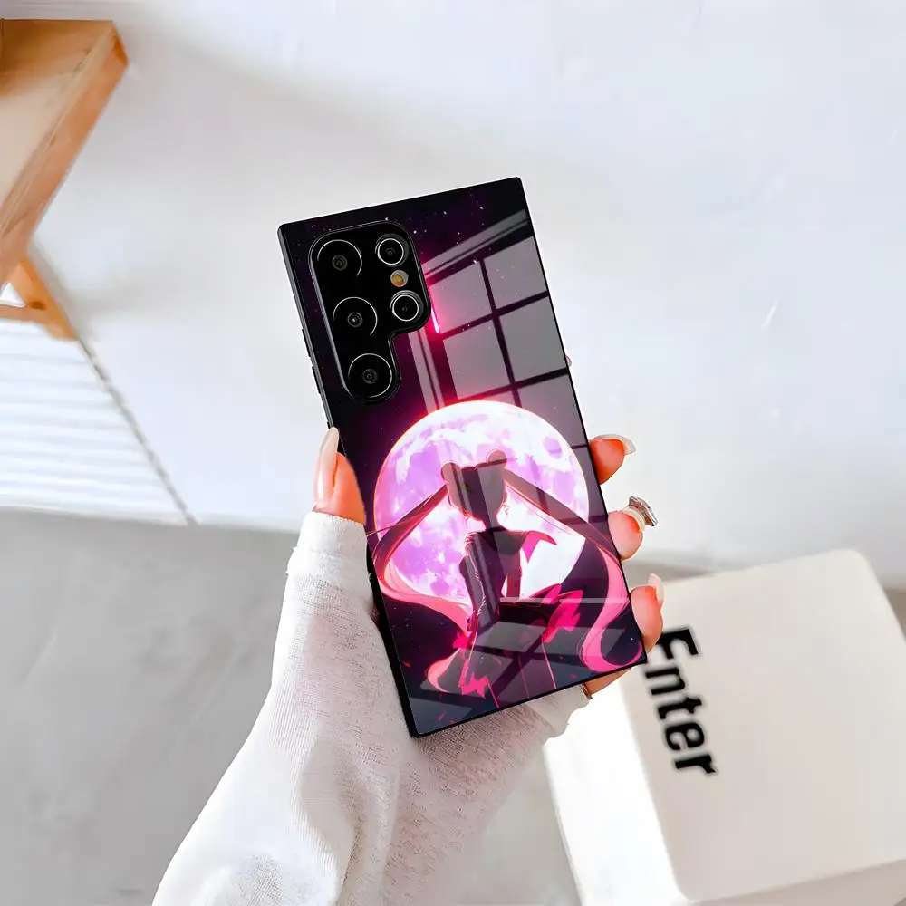 Anime S-Sailor Moon Handyhülle für Samsung S26 S25 Plus S20 S20 Plus S22 Ultra S23 FE S21 Plus S21 Ultra Glasabdeckung