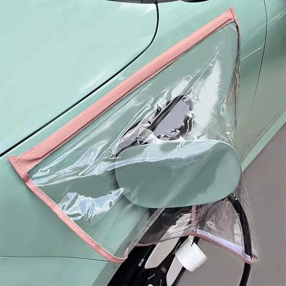Car Charging Port Rain Cover, EV Charger Plug Cover Magnet For Electric Vehicle Waterproof Vehicle Charging Gun Protective Cover