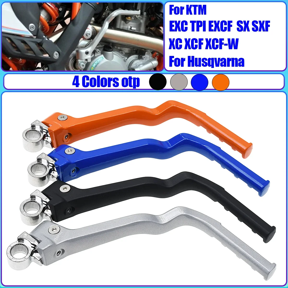 

2012 2013 2014-2016 Dirt Pit Bike MOTO Aluminum Start Lever For KTM SX125 SX150 XC150 XCW200 Forged Kick Starter Start Lever