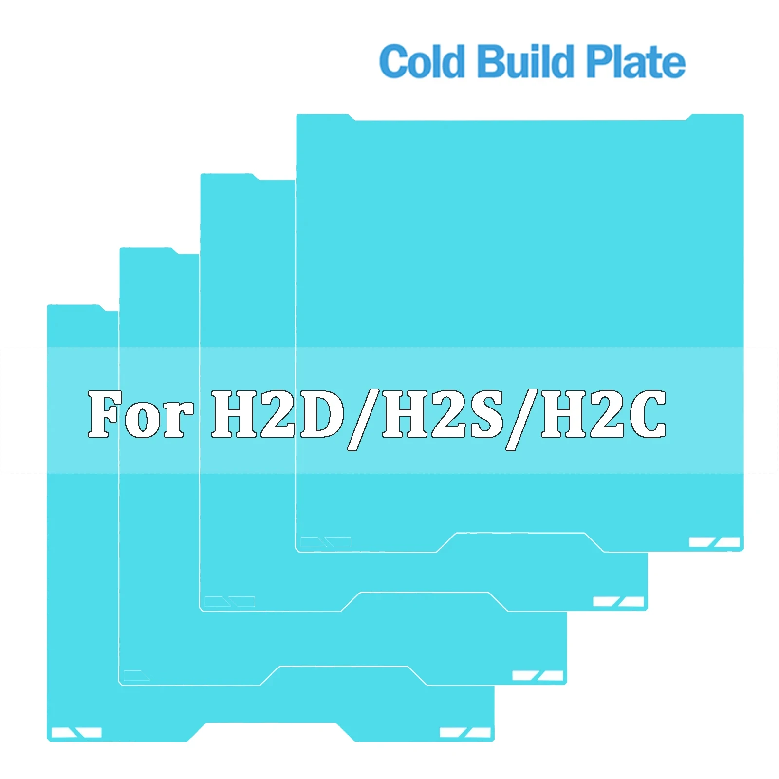 

Glacier Cold Plate For Bambu Lab H2D H2S Build Plate For bambulab H2C 3D Printer PLA PETG Lower Temp Printing Strong Adhesion