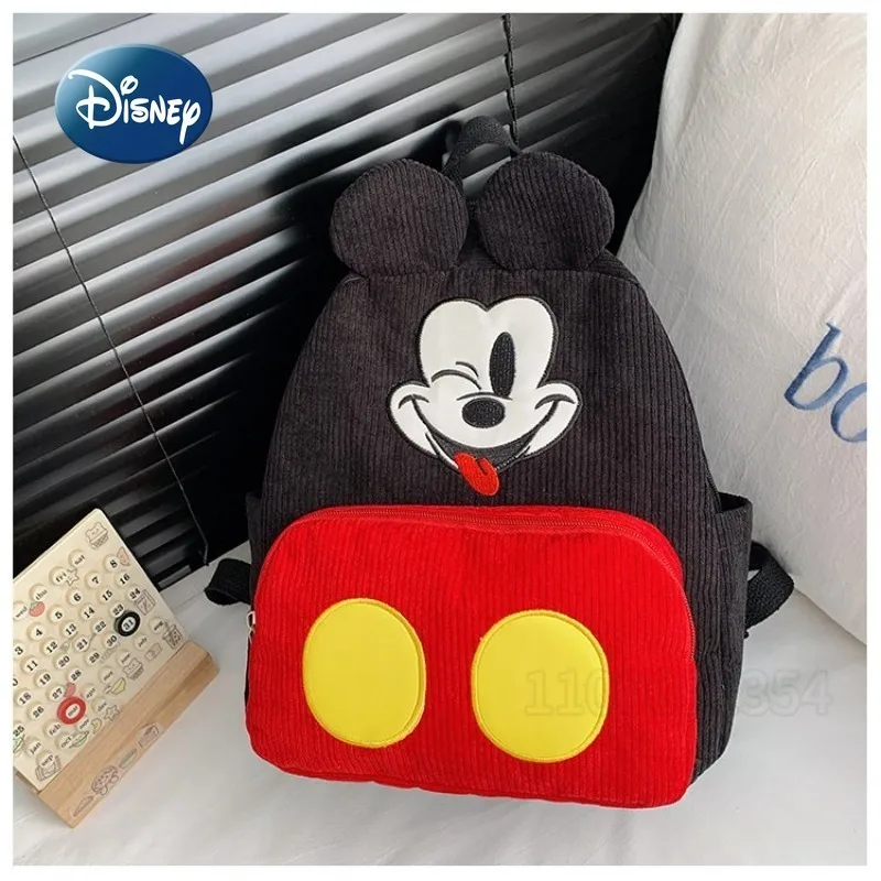 

Disney Mickey Minnie New Children's School Bag Cartoon Boys and Girls School Bag Fashionable 4-6 Years Old Kindergarten Backpack
