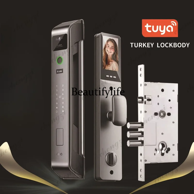 Smart fingerprint door lock swipe card facial recognition palm vein Russian split 8560 universal smart door lock