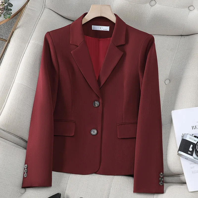 

Autumn High Quality Long Sleeve Female Blazer Women Single-breasted Slim Jacket Ladies Business Work Wear Formal Coat Outerwear