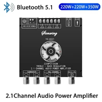 Placa amplificadora Digital Bluetooth 220W + 220W + 350W módulo de Audio de Subwoofer de ajuste de graves altos TPA3251 de 2,1 canales YS-AS21 TPA3251