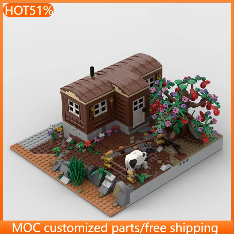 

414 PCS Modular Building Rural Life Scene House MOC Customize Modular Building Block Popular Model DIY Boys Toy Christmas Gift