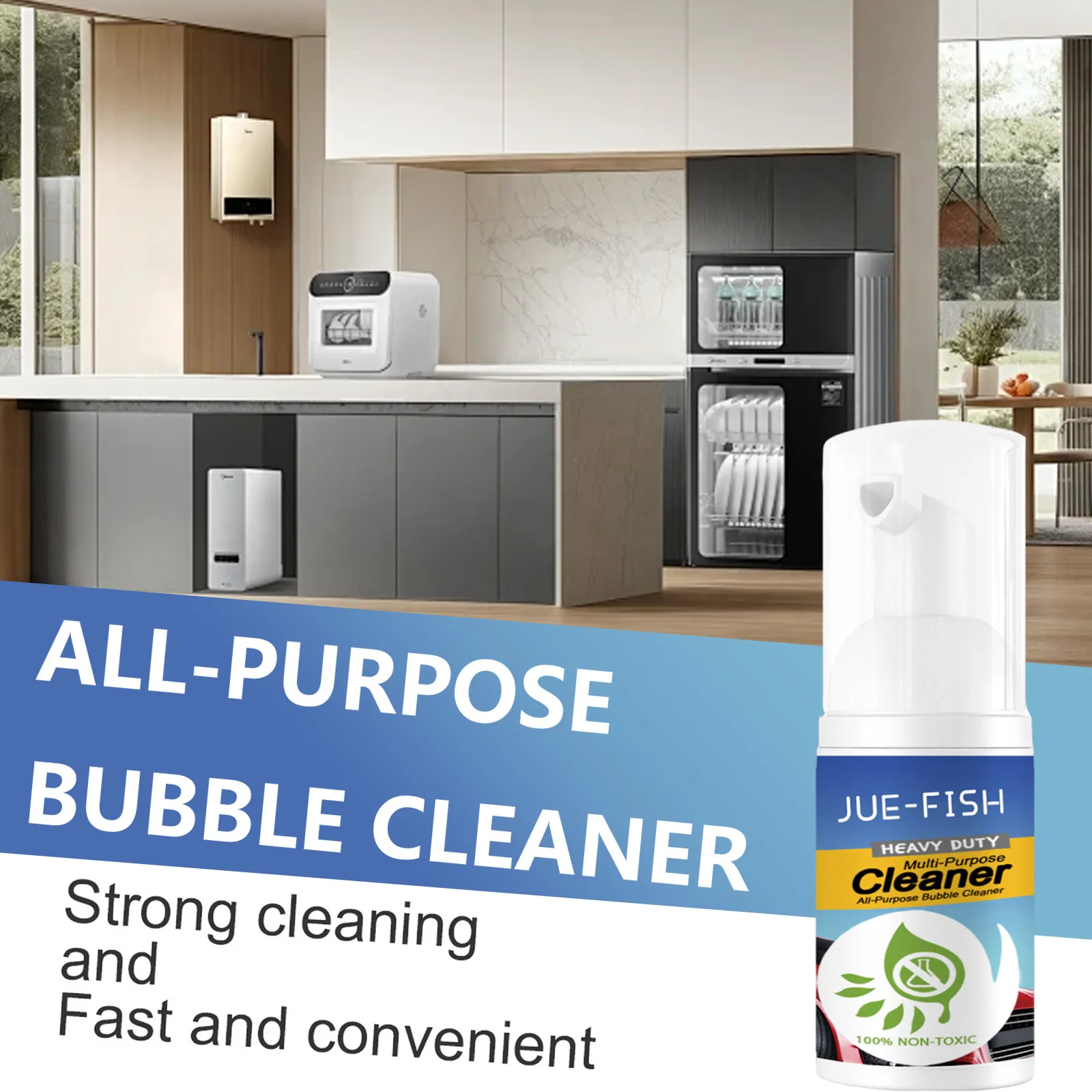 

Kitchen Heavy Oil Cleaner Foam Effective Grease Cleaner Multipurpose Dirt Stain Grill Oven Degreaser Oil Cleaning Bubble Spray