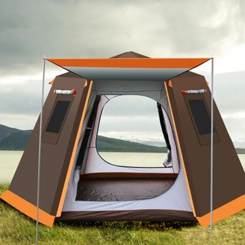 

Палатка для кемпинга, полностью автоматическая, утолщенная, из ткани Оксфорд, с защитой от дождя и солнца, с алюминиевыми стойками.