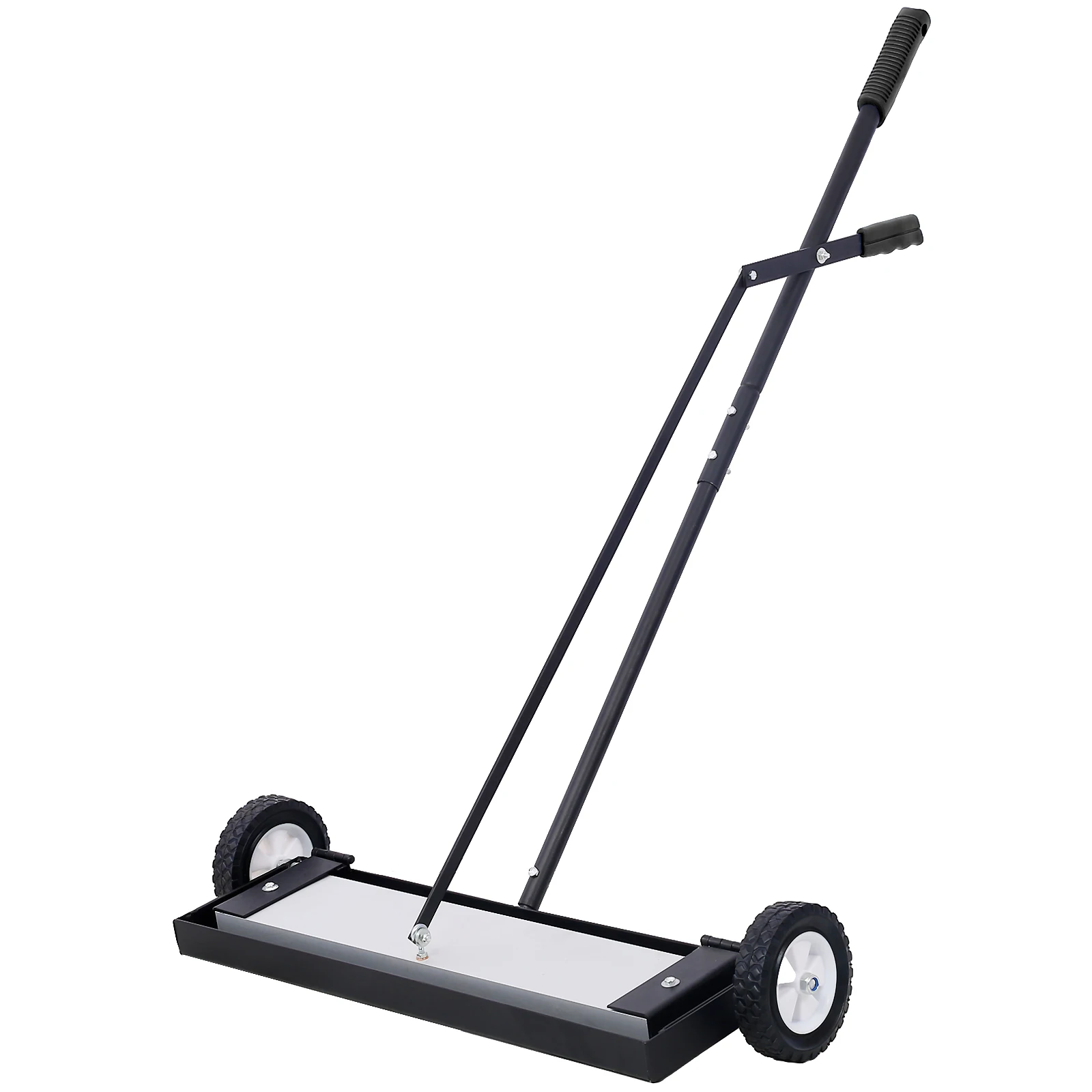 24'' Rolling Magnetic Pick-Up Sweeper With Quick Release Push-Type Magnetic Sweeper With 100LBS Capacity For Nails Screws Needle