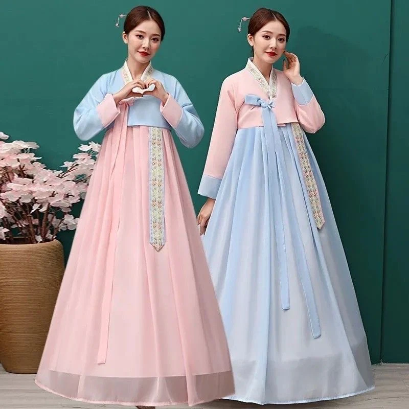 Traditional Korean Women's Hanbok Dance Costume Set Photography Studio Korean Traditional Clothing Female Model Outfit Set
