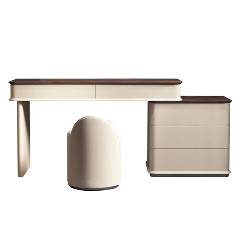 LH Solid Wood Dresser Chest Cabinet Integrated Makeup Table Storage Cabinet Bedroom Simple Light Luxury