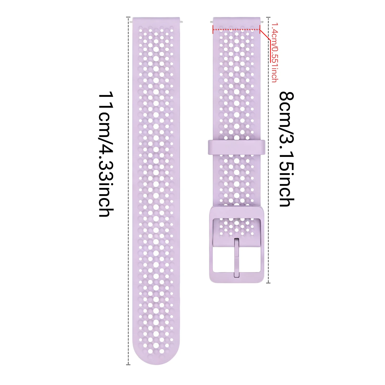 Silicone Strap For Garmin Lily 2 Active14mm Sun-shaped Watch Buckle Design Watch Band For Garmin Lily 2 Active Breathable Strap