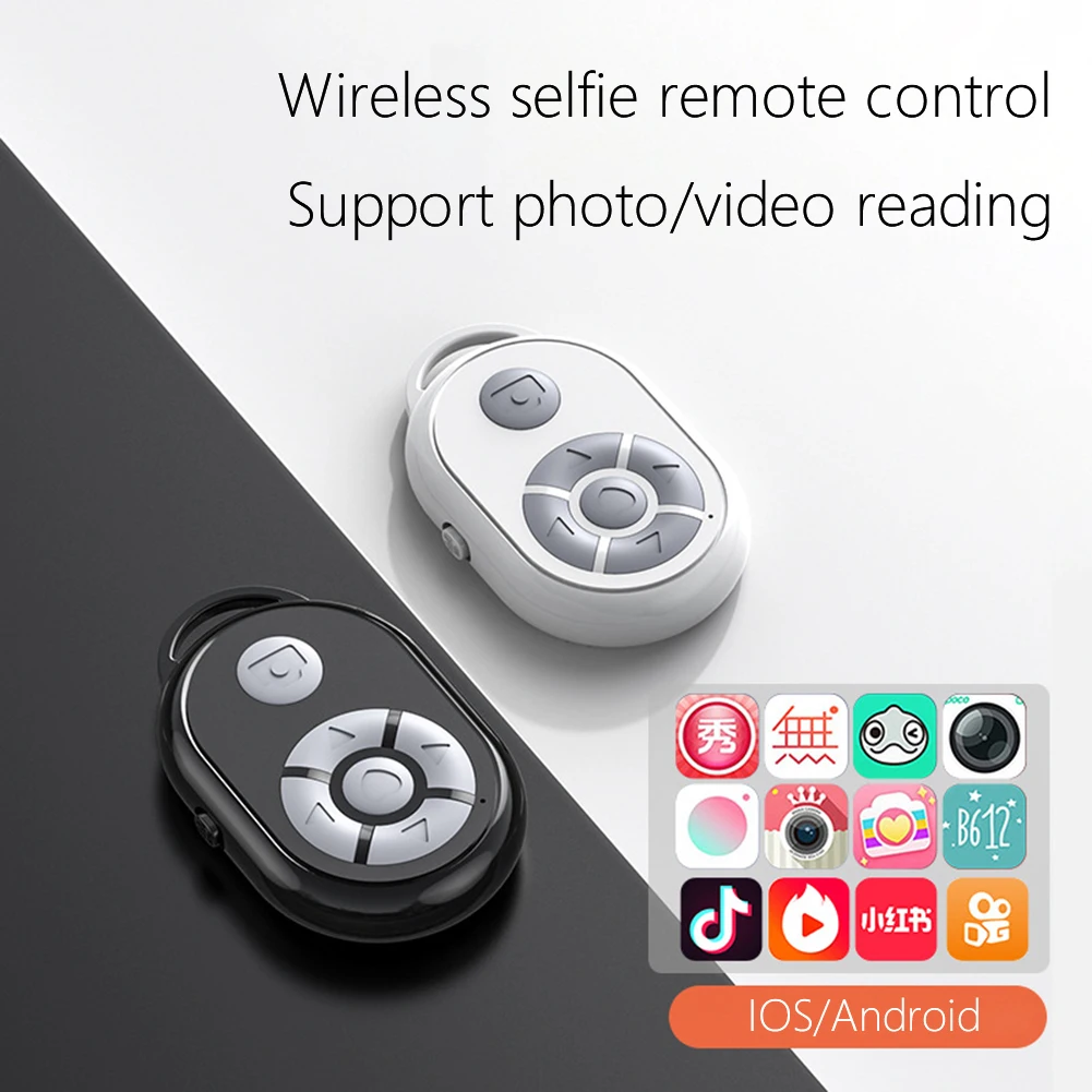 10m Wireless Camera Shutter Battery Powered Multifunctional Selfie Button Clicker Video E-books for iPhone Xiaomi Samsung Huawei