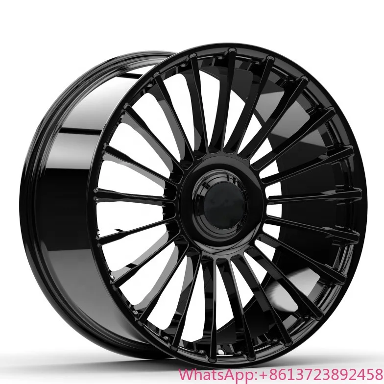 

Viaol Lexani 18-24 Inch Bright Black Forged Rims 5 Hole Multi-Spoke Monoblock Wheel PCD 5x120 5x114.3 Alloys Hyper Black for BMW