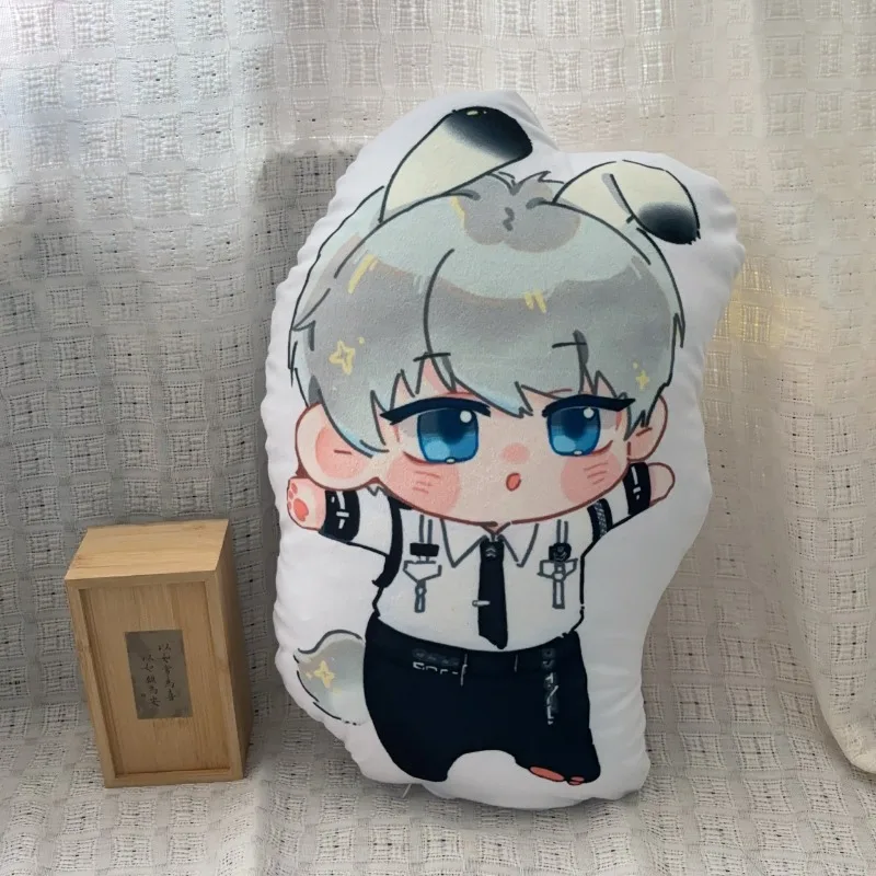 Game Anime Love and Deepspace Cos Xavier Rafayel Zayne Uniseks 45CM Bantal Cetak Kartun Mewah Hadiah Bantal Tidur Siang