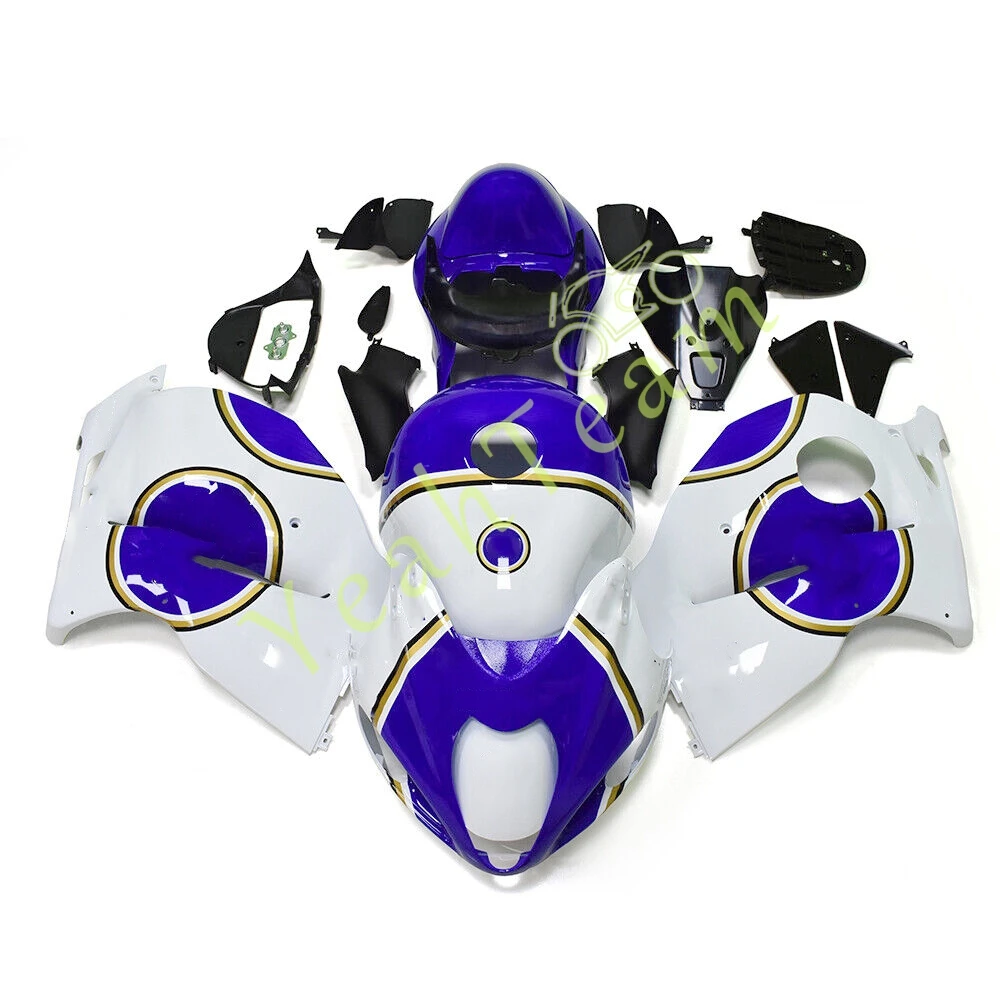 ตัวถังรถ Full Shell Fairing Kit สําหรับ Haysbusa GSX1300R 1997-2007 GSXR1300 1300 CC รถจักรยานยนต์แผง Cowling สีฟ้าสีขาว