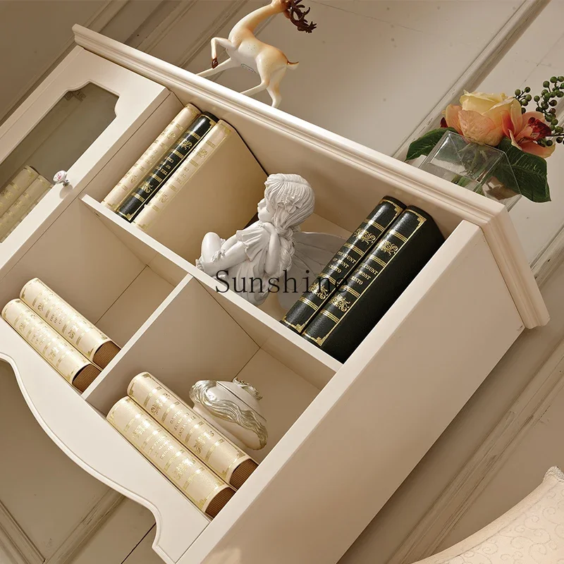 European simple computer table pastoral cream style children's desk T*