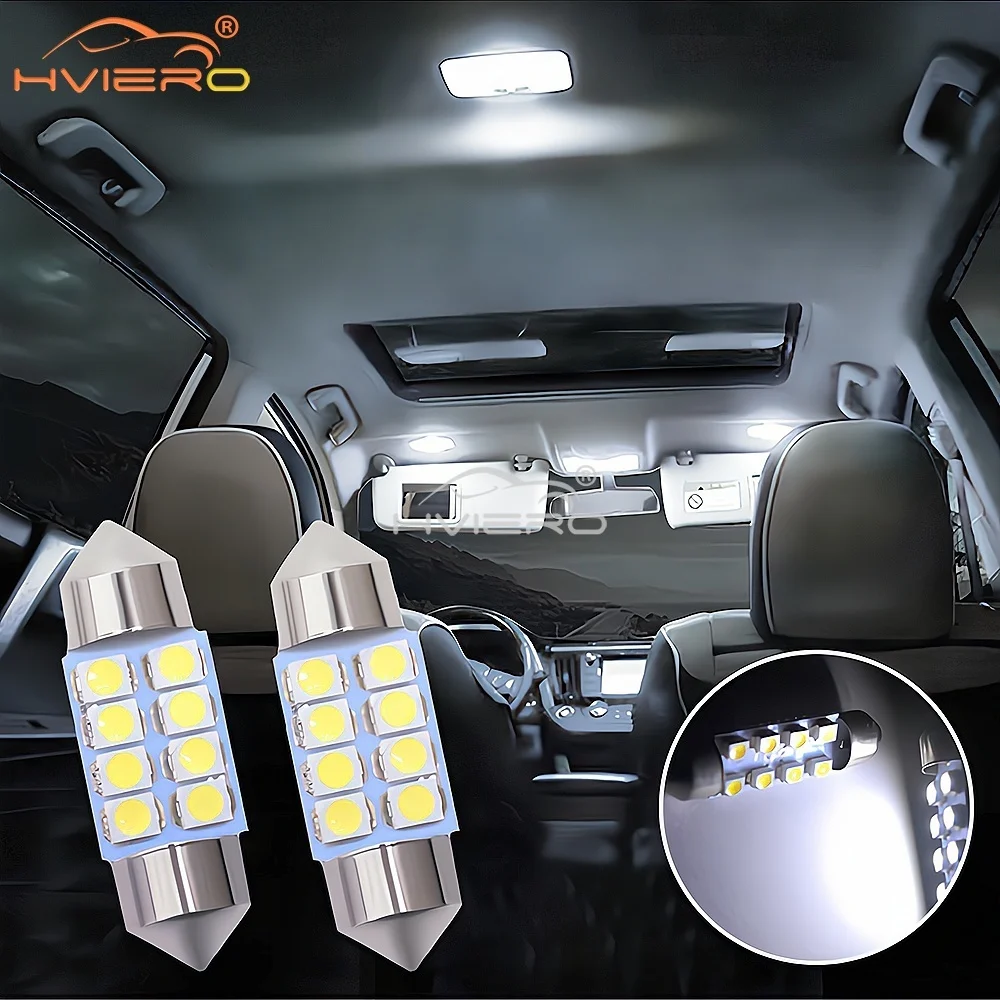 White Dome Festoon Light C5w C10W Car Led 12V Trunk Clearance Lamp 3528 6SMD 31MM 36MM 39MM 41mm Auto Door Interior Reading Bulb