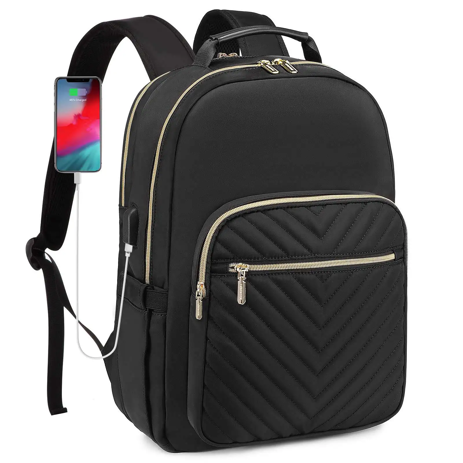 

Trendy Ladies Large Capaci Laptop Bapa Casual Double oulder Bag Busin Sle for College Students And Women