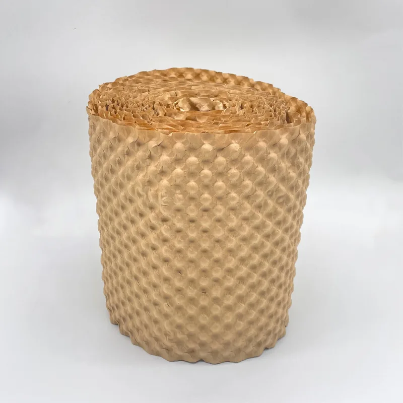 10M/20M Length Degradable Kraft Paper Foam Cushioning Packaging Roll Eco-Friendly Gift Box Filling Bubbles for Safe Shipping