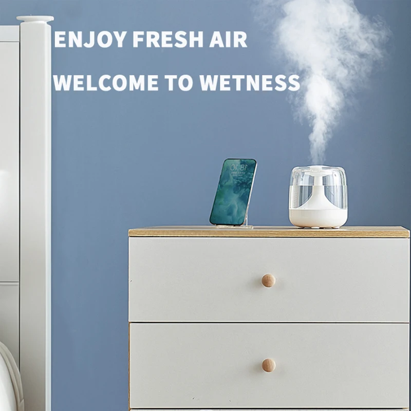 Desktop Humidifier with High Fog Volume Bedroom Desktop Silent Atmosphere Light Large Capacity Air Humidifier