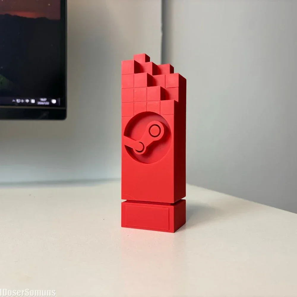 3D Printed Stem Game Trophy Computer Ornament Desktop Ornament Toys Creative Trophy Simple Study Desktop Room Ornament