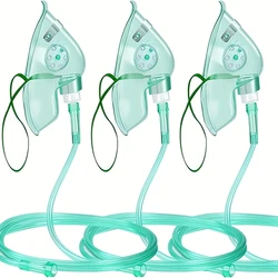 Oxygen Mask Adult Standard Oxygen Mask with 6.6' Tubing and Adjustable Elastic Strap