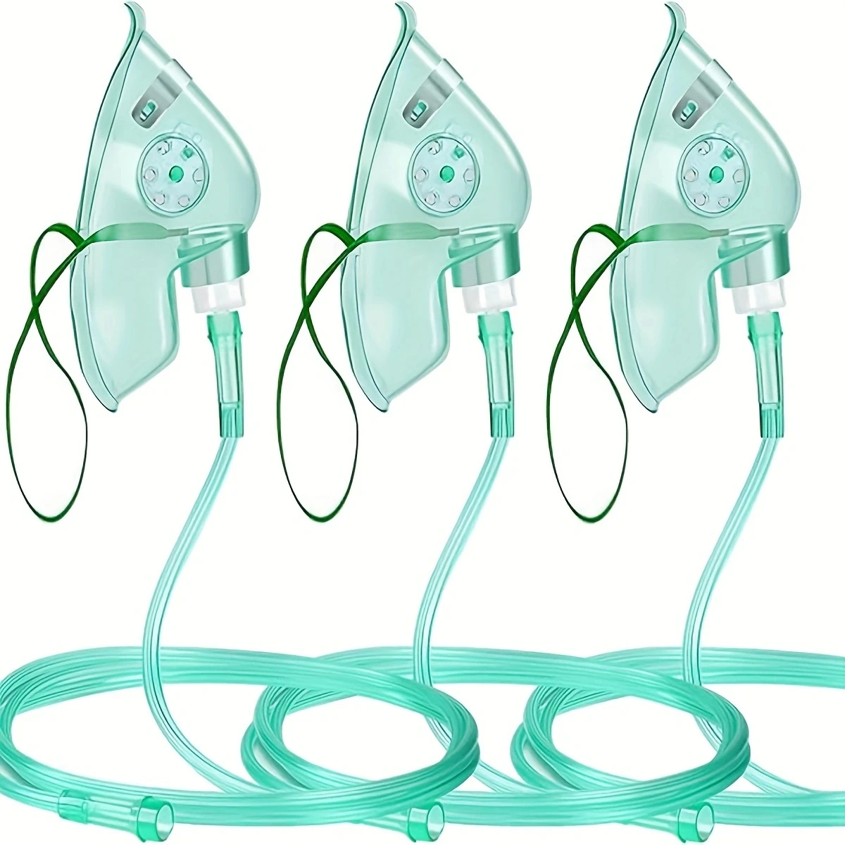 Oxygen Mask Adult Standard Oxygen Mask with 6.6' Tubing and Adjustable Elastic Strap