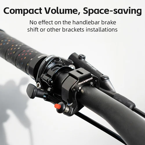 Imagen 2 del producto ROCKBROS-timbre de aleación de aluminio para bicicleta, alarma de sonido portátil de pequeño volumen, anillo de seguridad para bicicleta de montaña o carretera, accesorios para bicicleta