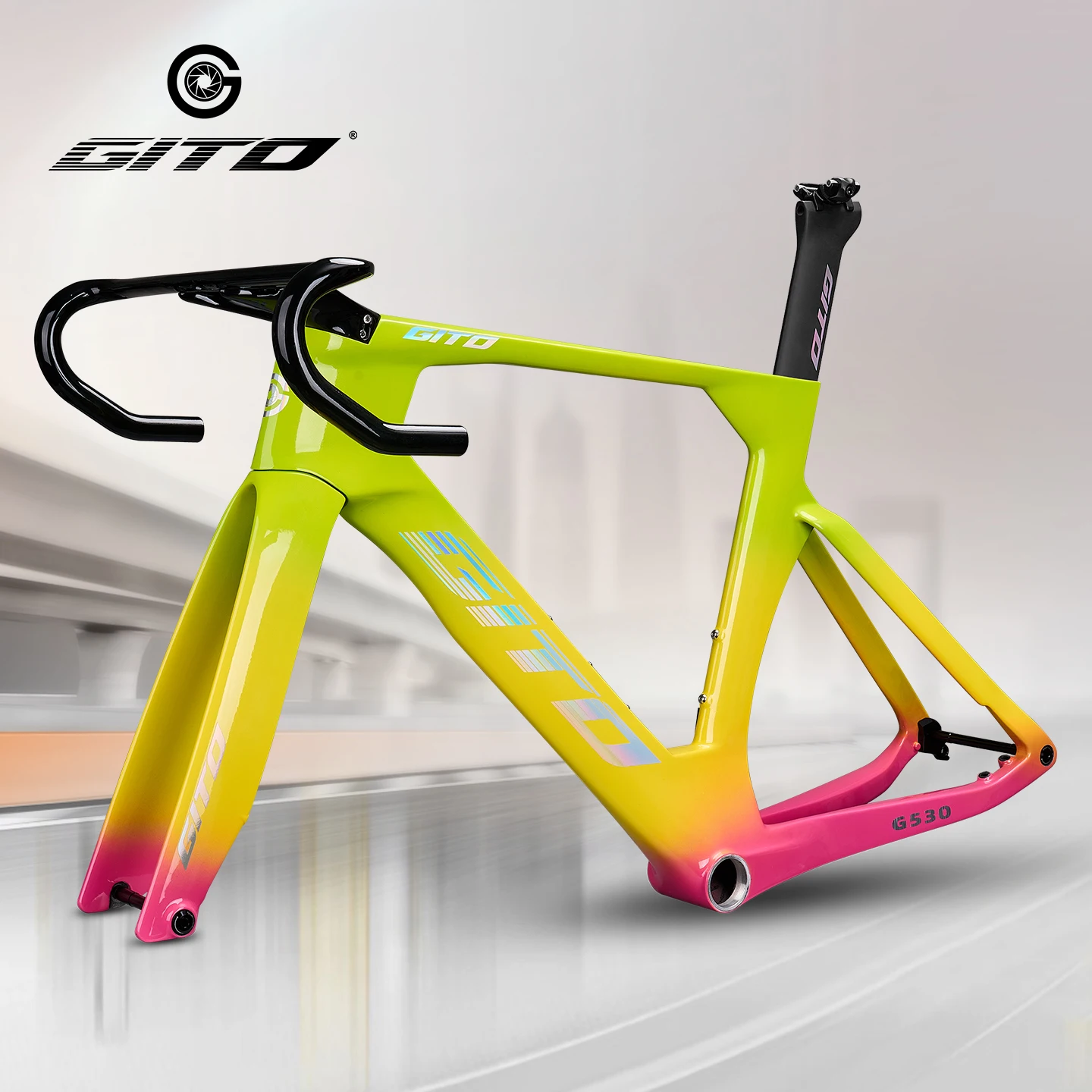 GITO Carbon Fiber Road Bike Frame Racing for Cycling Racing Bicycles Lightweight Equipment Toray T800 Flat Mount Disc Brake - view 2