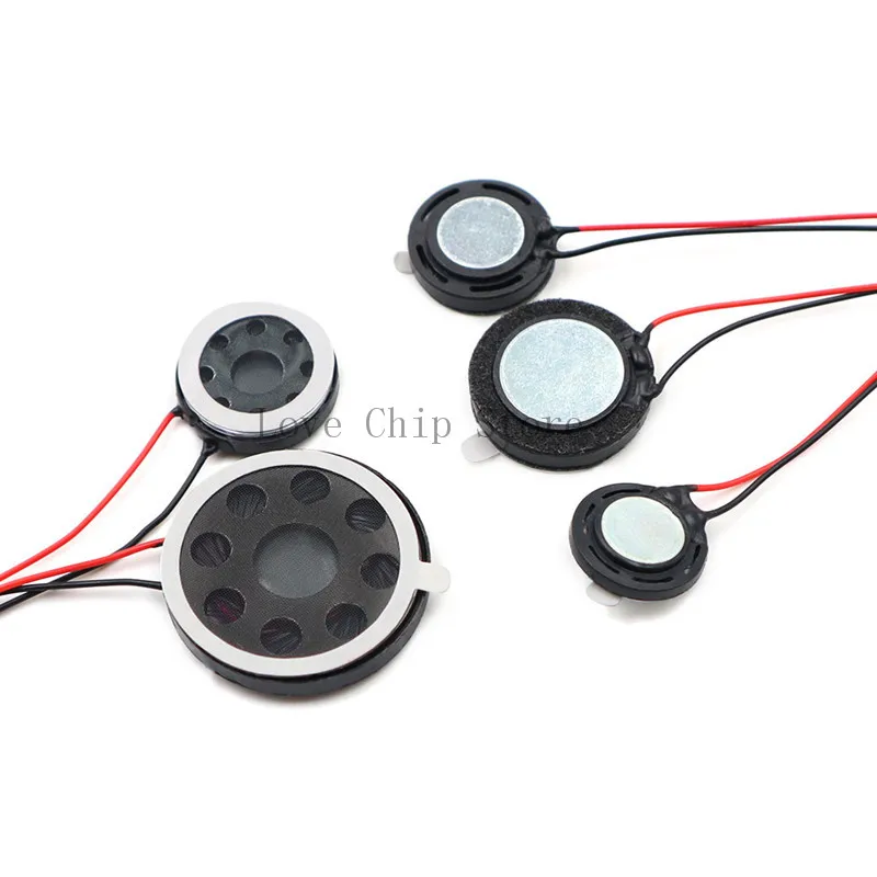 10pcs Mini Speaker 8 Ohms 1 Watt Ultra-thin Horn Speaker Diameter 10mm 13mm 15mm 16mm 18mm 20mm 23mm 25mm 28mm 30mm Loudspeaker